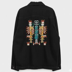 Vintage Black Denim Button Down Shirt